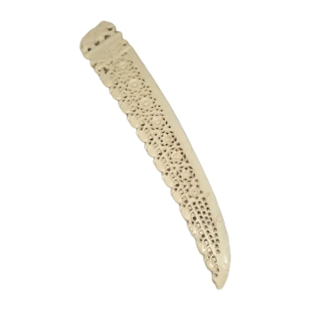Vintage Letter Opener Celluloid / Plastic Elephant Design Curved Open Work